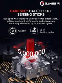 GameSir Kaleid RGB Controller, Compatible With Series X/S Gamepad, PC Compatible One Controller, Microsoft Official Authorized Game Console Joystick, Suitable For Windows 10/11 And Steam Platform, Equipped With Hall Effect Joystick And Trigger Buttons, 4 Vibration Motors, 1000Hz Polling Rate, Transparent Black - Transparent Black - View 8