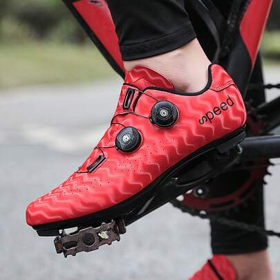 Casual Cycling Shoes For Road Race, Outdoor Biking, Spinning, Unlocked Assisted Bike, Mountain Biking With Dual Rotary Buckle