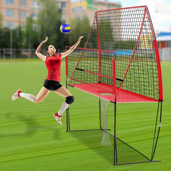 Volleyball Training Net, Adjustable Volleyball Net For Backyard, Volleyball Trainer Equipment Net, Volleyball Training Equipment Net For Indoor Outdoor (Adjustable Front Net Height: 2.4m/8ft, 2.29m/7.5ft, 2.13m/7ft, 1.98m/6.5ft)