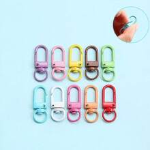 30 piezas/20 piezas/10 piezas/5 piezas Mosquetón de metal, Clip giratorio para llavero, Accesorios para hacer llaveros DIY, Conector para hacer joyas