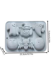 1 pièce Moule en silicone, matériau en silicone, série Halloween, squelette, citrouille, thème sorcière, moule en silicone thème citrouille squelette, ustensile de cuisson, moule à gâteau et chocolat, bac à glaçons, moule à résine