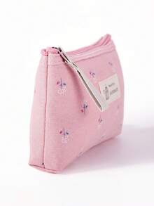 1 szt. Wodoodporna kosmetyczka, woreczek do przechowywania z kwiatowym nadrukiem, kosmetyczka podróżna, kosmetyczka, śliczna kosmetyczka, kosmetyczka podróżna, kosmetyczka, torba do przechowywania kosmetyków, duża pojemność, przenośna torba do przechowywania, mała kosmetyczka na prezent dla kobiet, torba do przechowywania, kosmetyczka podróżna, kosmetyczka