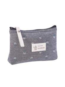 1 szt. Wodoodporna kosmetyczka, woreczek do przechowywania z kwiatowym nadrukiem, kosmetyczka podróżna, kosmetyczka, śliczna kosmetyczka, kosmetyczka podróżna, kosmetyczka, torba do przechowywania kosmetyków, duża pojemność, przenośna torba do przechowywania, mała kosmetyczka na prezent dla kobiet, torba do przechowywania, kosmetyczka podróżna, kosmetyczka