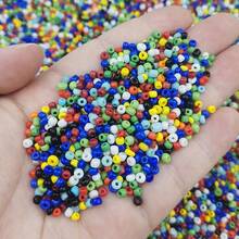 650/220 peças de contas de vidro tipo arroz de 2-4 mm em laca cozida de cor sólida, acessórios para joias de missangas DIY feitas à mão, materiais de artesanato - Contas de arroz pintadas - Ver 4