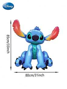 Disney 1PC Officially Licensed Stitch Styling Aluminium Balloon Surprise Balloons Festival Photo Props Party Supplies Decoration Birthday Party Gift Best Choice For Photos - Blue - View 5