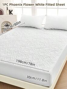 1pc Fitted Sheet, Bedding, Bed Sheet, Waterproof  Fitted Sheet, Skin-Friendly Mattress Cover, Soft And Comfortable Bedding For Bedroom, Room Decor, Halloween Decor, Christmas Decoration, 11.8 Inch Deep Pocket Cooling Breathable Quilted Fitted Sheet For All Seasons, For Single, Twin, Full, Queen And King Size, Solid Color Mattress Protective Cover, Dustproof, Comfortable And Machine Washable - 彩色 - 查看 91