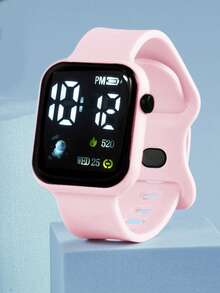 4pcs/Set Unisex Sports Couple Watches, Valentine's Day Gift, LED Digital Luminous Watches, Black/White/Pink/Blue Color Options, Suitable For Holiday Gifts, Valentine's Day Gifts, Gifts For Friends