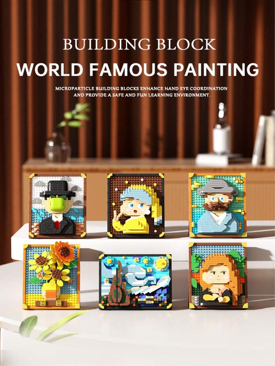 300+ bucăți faimoase puzzle cu blocuri de pictură, ornament pentru decor acasă, cadou de Crăciun, cadou de Anul Nou, cadou de Halloween, cadou de ziua de naștere, cadou de Ziua Recunoștinței