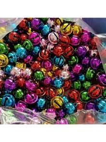 20 Stücke gemischte Kupferglocken Set - geeignet für Weihnachten, 22mm/0,866" große Glocken, Heim- und Haustier-Dekoration, Weihnachtsparty Geschenke, rote, grüne, gold, silberne Weihnachtsdekoration Winterraumdekoration