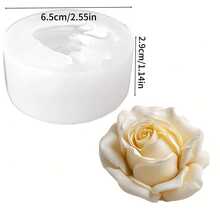 1pc White Rose Silicone Mold, Suitable For Resin, Candle And Soap Making - Beautifully Designed Petals, Great For DIY Gifts, Suitable For Valentine's Day, Birthday, Wedding, Christmas, Handcraft And Home Decor, Ideal Tool For Soap Making | Floral Mold Design | Flexible Silicone Material
