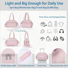 Ladies' Fitness Bag 30L, Simple And Stylish Solid Color Travel Suitcase, Multi-Functional Large Capacity Fitness Bag, Portable Weekend Bag, Waterproof And Anti Fouling Fitness Bag, Airplane Personal Belongings Travel Organizer, Luggage Bag Handbag, Fitness Bag With Dry And Wet Pockets, Suitable For Outings, Short Trips, Fitness And Sports Travel, Graduation Bag, School Supplies