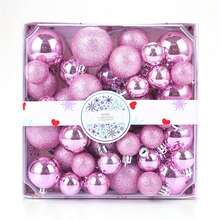 44 Stück/Box Weihnachtskugeln, kugelförmige Dekorationen. Weihnachtsbaum Zweig Dekor Kugeln, funkelnde Kugeln für Partys, Hängedekoration für Tür und Fenster. Für Weihnachten, Heim-Party Dekoration, Heim-Dekoration, Weihnachtsdekorationen, Raumdekoration, Winter