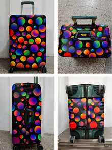 1件300g/M2印花系列休闲度假系列印花图案，加厚行李箱保护套，加厚行李箱配件，适合商务旅行、度假、旅行、行李托运、返校，为您的行李箱添加配置。适用于20-28英寸行李箱。