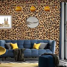 1 Rolle selbstklebende Leoparden-Tapete, abnehmbare Vinyl-Kontaktfolie für Studentenwohnheim, Schlafzimmer, Schreibtisch, Schrank, Wanddekoration - geeignet für Wohnzimmer, Esszimmer, Badezimmer Tapete, Wandaufkleber, Raumdekoration, Abziehbare und klebbare Tapete