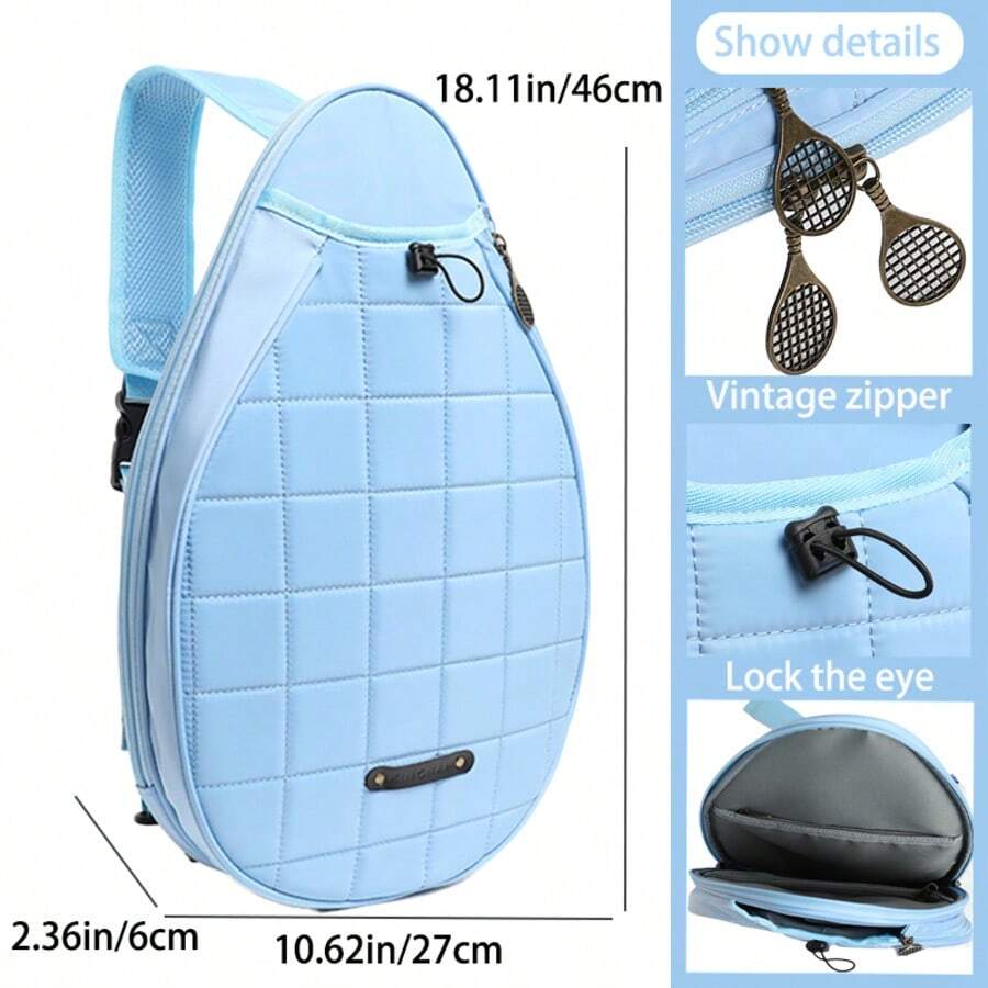 XINGNAN 2025 New Tennis Racket Backpack, High-End Professional Design For Teens, Badminton Bag, Pink, Purple For Women, White, Black For Men, Crossbody, Handheld, Lightweight, Outdoor, Large Capacity, Tennis Racket, PEAK Racket Specific Bag