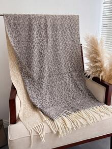 1 pieza Chal de mujer elegante de estilo bohemio con patrón de cachemira imitada con borlas, estilo unisex cálido de invierno para el cuello, suave y cómodo, para uso diario y salidas, así como para regalos de Navidad.