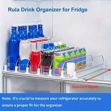 3pcs/5pcs Adjustable Refrigerator Beverage Rack, Soda Can Organizer, Drink Pusher, Beverage Bottle Storage Shelf, Suitable For Food Compartment & Kitchen, Space Saving, Easy Access Design