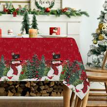 Khăn trải bàn Polyester Giáng sinh, Khăn trải bàn trang trí họa tiết kẻ caro đỏ đen, Khăn trải bàn Polyester Giáng sinh, Khăn trải bàn hoa Giáng sinh, Thích hợp cho gia đình, phòng ăn và nhà hàng, Trang trí bàn ăn, Đồ gia dụng - Nhiều màu - Xem 9