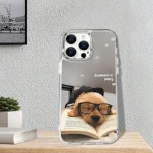 Un espejo cosmético personalizado con un diseño distintivo. Una funda para teléfono hecha a medida para mujeres. Un elegante espejo de doble propósito con botones galvanizados, diseñado para ser moderno y duradero, adecuado para los modelos 11 a 16, incluidos Pro y variantes. Teléfono - Blanco - Ver 3