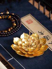 A Creative Retro Lotus Incense Burner/Stand, Elegantly And Compactly Designed, Suitable For Living Rooms, Bedrooms And Coffee Tables.