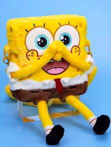 SpongeBob SquarePants 这款可爱的海绵宝宝派大星单肩包，毛绒卡通造型，集可爱手机包、零钱包挂件和时尚男女背包于一体，容量大，设计紧凑。它是一款超轻便的大容量多功能收纳包，适合大学、旅行和户外探险。这是一款大学风格的背包，拥有时尚的校园设计，超轻便且容量大。 - 彩色 - 查看 6
