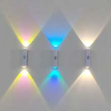 3pcs/6pcs Dual-Head Cat Eye Sensor Wall Lights, USB Rechargeable, RGB Night Light, 3/7 Color Modes, Stepless Dimming, Suitable For Bedroom/Stairs/Closet, Modern Aesthetic Spotlight - Multicolor - View 9