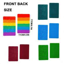 1 Set Children's Silicone Sensory Activity Board - Soft Textured Toys For Kids And Adults - Durable Portable, Gift For Family, Birthday And Easter Party - 彩色 - 查看 2