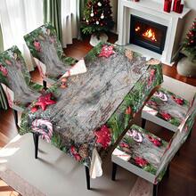 1/4/5/6/7/36 piezas Juego de fundas/cubiertas de silla con estampado de estrella de Navidad, bastón de caramelo, rama de pino, piña, adecuado para uso en interiores del hogar, restaurante, hotel, opción ideal para decoración diaria moderna. La funda elástica para silla es lavable y se ajusta a mesas de comedor cuadradas. - Multicolor - Ver 13