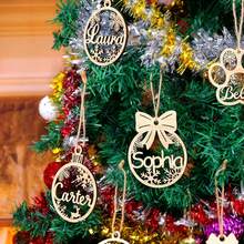 Personalized Christmas Ornaments With Name,Wooden Christmas Tree Ornaments 2025 With Custom Family Name For Kids Adults,Xmas Ornaments For Christmas Tree Gifts (01-6 Styles Of Christmas Ornament),Elegant Living,Artful Living - Multicolor - View 8