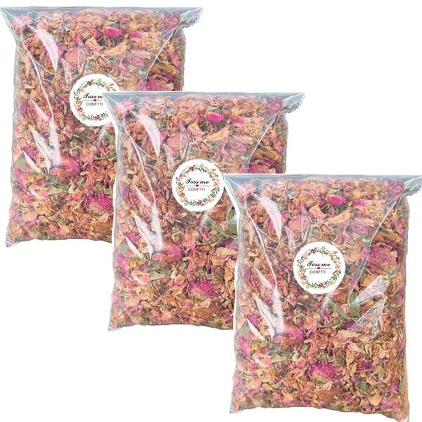 1 Piece Of 300g Natural Dried Plant Rose Foam Decoration - Suitable For Birthday And Wedding Confetti Dried Flowers Rose Petals Flowers - Bridal Gift Party, Birthday Party, Wedding Decoration - Suitable For Artistic Decoration In Various Scenes - Suitable For Festival And Party Supplies Decoration Supplies Confetti Gift Tube