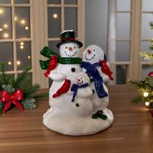 1pc Christmas Snowman Decor Ornament, Suitable For Home Office Desk Decoration, DIY Resin Craft - Multicolor - View 11
