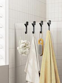 1/2/3 Pieces Of Convenient S-Shaped Hooks, Anti-Slip And Heat-Resistant Cooling Multi-Functional Clothes Hangers, No Need To Drill For Installation Of Bath Towel / Clothing / Sock Storage Accessories, Bathroom Towel Hook - Easy-To-Install Cooling Track Clamp, Used For Heating Towels