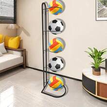 5-Tier Basketball Storage Rack - Black - View 14