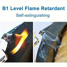 20mm Thick High Density Self-Adhesive Fireproof Insulation Foam Roll - 78.74" X 19.69" Flame Retardant Aluminum Foil, For Sound & Heat Insulation, Flexible & Durable Building Material | Easy Install Insulation | Self-Adhesive Foam, Wall Insulation Foam Board