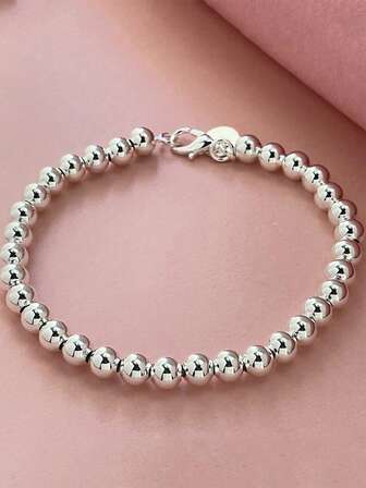 Bracelet minimaliste en argent plaqué, design à la mode et original.