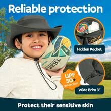 GearTOP Sombrero de Sol de ala Ancha para niños, Sombrero de Pesca para niños y niñas, Sombrero de cubeta para Senderismo, Camping, Pesca, Safari, Playa UPF 50+ - Sombrero de coleta Rosado Claro - Ver 11