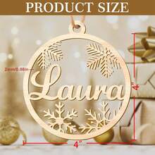 Personalized Christmas Ornaments With Name,Wooden Christmas Tree Ornaments 2025 With Custom Family Name For Kids Adults,Xmas Ornaments For Christmas Tree Gifts (01-6 Styles Of Christmas Ornament),Elegant Living,Artful Living - Multicolor - View 4