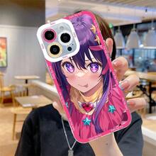 Étui pour iPhone Oshi No Ko, étui pour téléphone portable Oshi No Ko Anime Ai Hoshino pour iPhone 16 15 14 13 12 11 Mini Pro Max X XR XSMax 7 8 Plus SE20, housse transparente - TSY-T202C0826XR3 - Voir 2