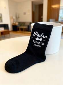 Calcetines personalizados para padrinos de boda, recuerdos de boda personalizados para la fiesta nupcial, calcetines formales con monograma para padrinos, padrino de honor, amor eterno, monograma minimalista, calcetines personalizados para hombres - Multicolor - Ver 2