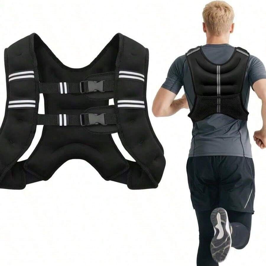 1 pieza Chaleco con peso ajustable, adecuado para correr, entrenamiento, ejercicio, trotar, caminar - Unisex
