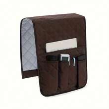 Ultrasonic Flocking Embossed Armrest Pad With Storage Layer, All-Season Modern Minimalist Sofa Armrest Cover