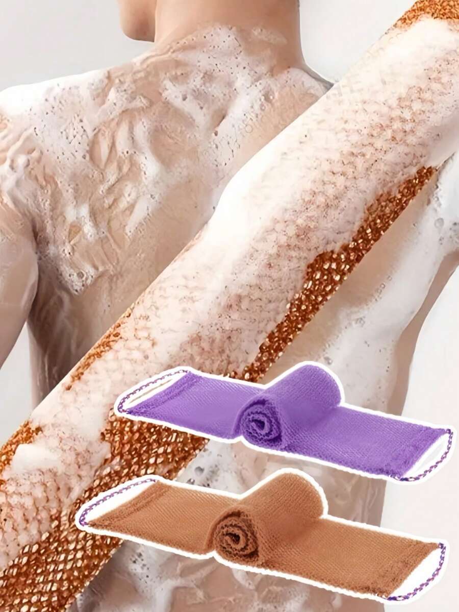 1pc African Nylon Loofah Scrub Towel, Bath Brush Exfoliating Scrubber, Soft Mesh Shower Scrub Back Scrubber, Helps Remove Dead Skin Cells
