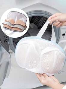 Bra Washing Bags, Laundry Bag, Large Bra Wash Guard Bags For Washing Machine, Fits All Cups, Anti-Deformation Bra Wash Bags, Underwear Bags For Washing (Grey, Blue) Small And Portable, Suitable For A Variety Of Scenarios, Home, Travel, Business Trips, Back To School, The Perfect Gift, Bag For School School Accessories School Stuff - 彩色 - 查看 4