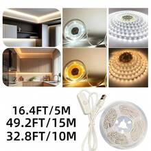 Dải đèn LED 50FT dùng nguồn USB, đèn chiếu sáng linh hoạt màu trắng ấm dùng cho đèn nền TV, phòng ngủ, phòng khách, Halloween, bàn làm việc, du lịch, cắm trại, tiệc tùng - Bao gồm nguồn sáng chụp đèn bằng nhựa, đồ trang trí Halloween, đồ trang trí Giáng sinh, quà tặng Giáng sinh, đồ trang trí Giáng sinh - Trắng ấm - Xem 2