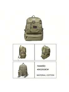 ENVIO GRATUITO y SIN MINIMO de compra!!! Mochila de Lona Unisex de Gran Capacidad – Moderna, Resistente, Impermeable, Casual y Versátil para Escuela, Viaje o Trabajo