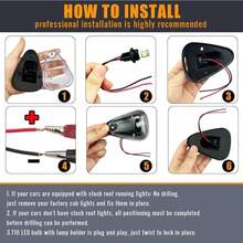 WALSIO 5 PCS Cab Roof Marker Lights 10 LED Amber Roof Top Lamp Running Light Replacement Compatible With Ford 1999-2016 F150 F250 F350 F450 F550 Super Duty Pickup Trucks SUV (Amber)