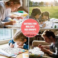 (120g Upgraded Thicker Paper, Pearl Paper Cover, 2025 New Design, 24 Pages, Single-Sided Printing) 1 Coloring Book, Merry Christmas, Beautiful Patterns, Clear Lines, Suitable As Halloween, Christmas, New Year, Birthday Party Gifts, A Great Way To Relax.