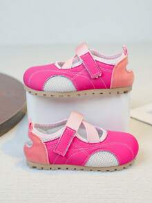 1 Pair Children's Versatile New Comfortable Soft-Sole Casual Flats, Suitable For Outdoor, Vacation, Party, School, All Seasons - Hot Pink - View 3