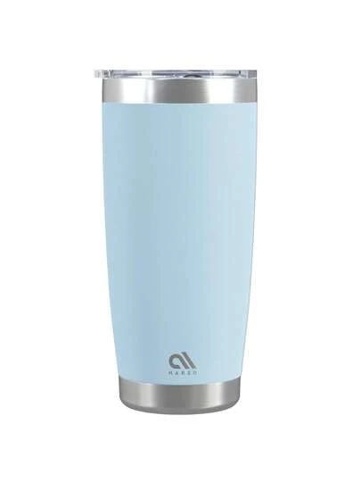 20 oz kaffemugg tumlare för kontor, 304 rostfritt stål vakuumisolerad tumlare med lock, vattenflaska, perfekt för varma och kalla drycker, perfekt för resor och utomhusbruk, födelsedagspresenter för kvinnor, mamma, bästa vän, brud, brudtärnapresent, vitt te Cup, mors dag, alla hjärtans dag, nyårspresent