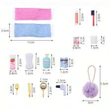 Dollhouse Mini Bathroom Vanity Tools Accessories - Realistic Hair Dryer, Comb, Mirror, Prop Model - As Shown - View 7